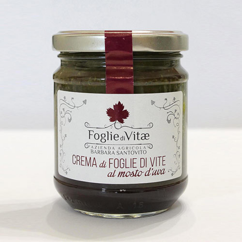 Crema di foglie di vite al mosto d'uva Crema di foglie di vite al mosto d'uva